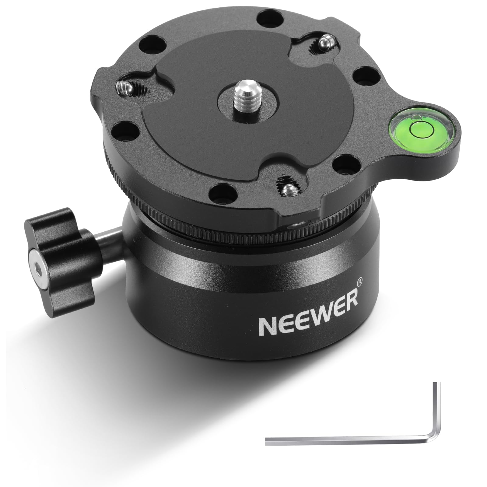 NEEWER 三脚レベリングベース (Φ60mm) カメラ水準器 アルミ製 調整可能な三脚ヘッドプレート 15°/+15°チルト/気泡水準器/1/4” 3/8 ”ね Amazon.co.jp: NEEWER 三脚レベリングベース (Φ60mm) カメラ水準器